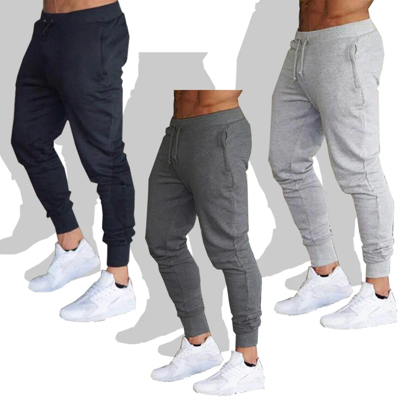 

2025 New Jogging Pants Men Sport Sweatpants Running Joggers Cotton Trackpants Slim Fit Bodybuilding Trouser