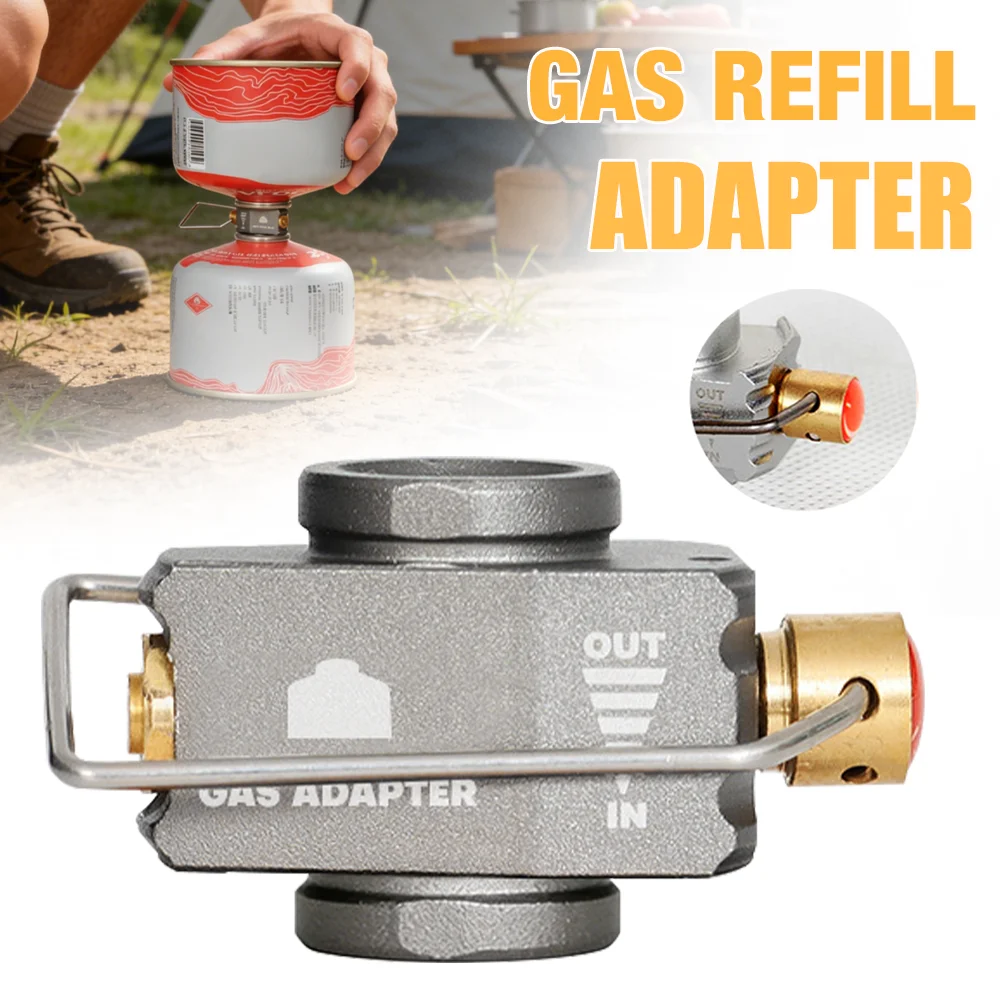 Leichter Camping-Gasnachfülladapter, multifunktionaler Gasflaschen-Nachfüllanschluss für Campingkocher und Notfälle im Alltag, tragbarer Camping-Gaskartuschenadapter für Butangaskartuschen,