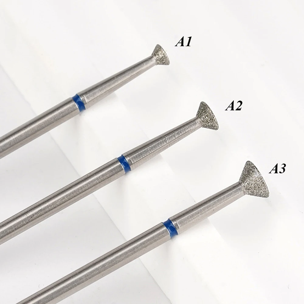 3Pcs Cuticle Clean Nail Drill Bit Set, 3/32