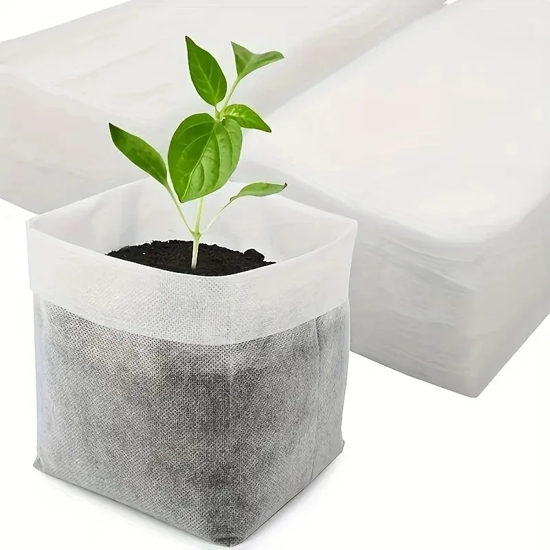 Water Permeable Breathable Non Woven Fabric Plant Grow Bags Reusable Seed Starting Containers For Vegetable Flower Seedling Cult