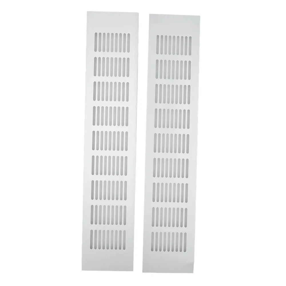 2 Pcs Set Multiple sizes Air Vent Aluminium Alloy Rectangular Ventilation Grille Metal Louvered White Color Vent Plate
