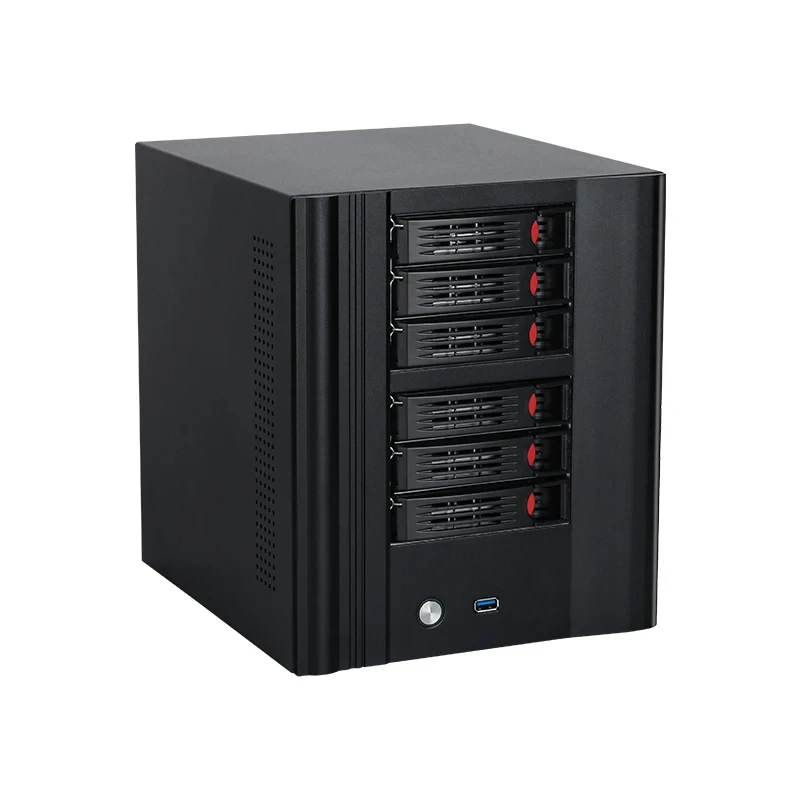 جهاز كمبيوتر صغير Helorpc 8Bay NAS مع Inter N100/N150 يدعم كمبيوتر الخادم المنزلي Pfsense مع 3xLAN 3xUSB2.0 1xTYPE-C 1xHDMI 1xDP