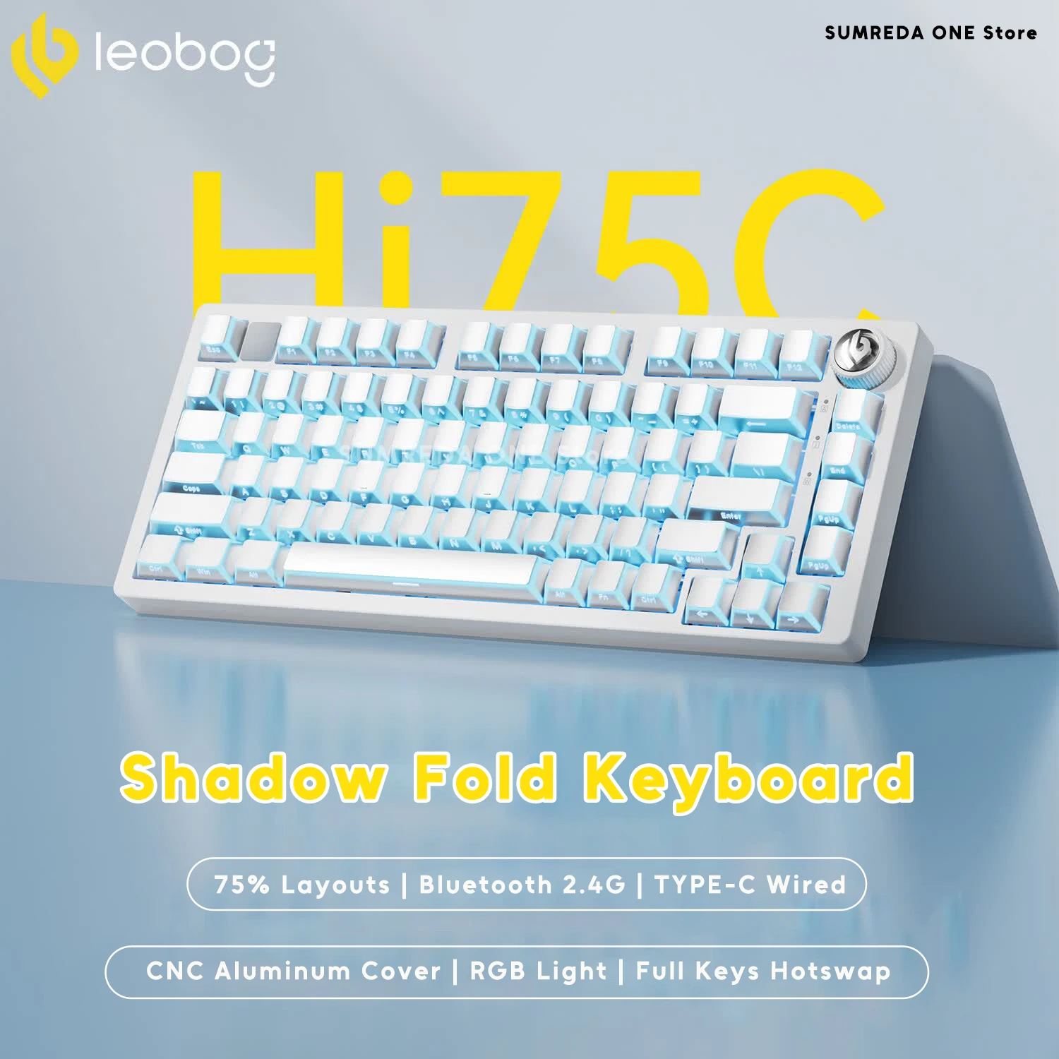Leobog Hi75C Gaming Aluminum Wireless Mechanical Keyboard Kit Hi75 Hi75C Pro 81Keys Bluetooth 2.4G Wired Hotswap Gamer Keyboard image 3