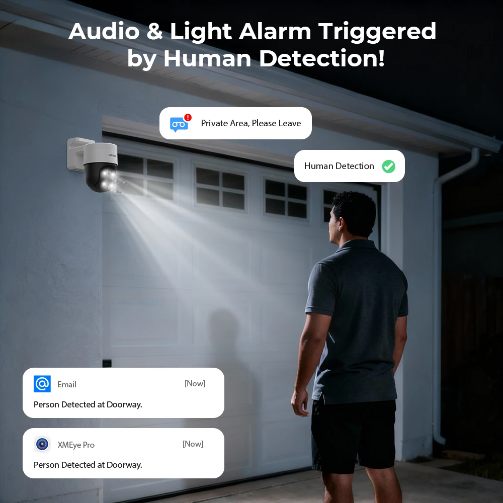 H.view 8Ch 4K 5MP 8MP Cctv Security Camera System Ptz Home Video Surveillance Kit Outdoor Ip Camera Humanoid Detection