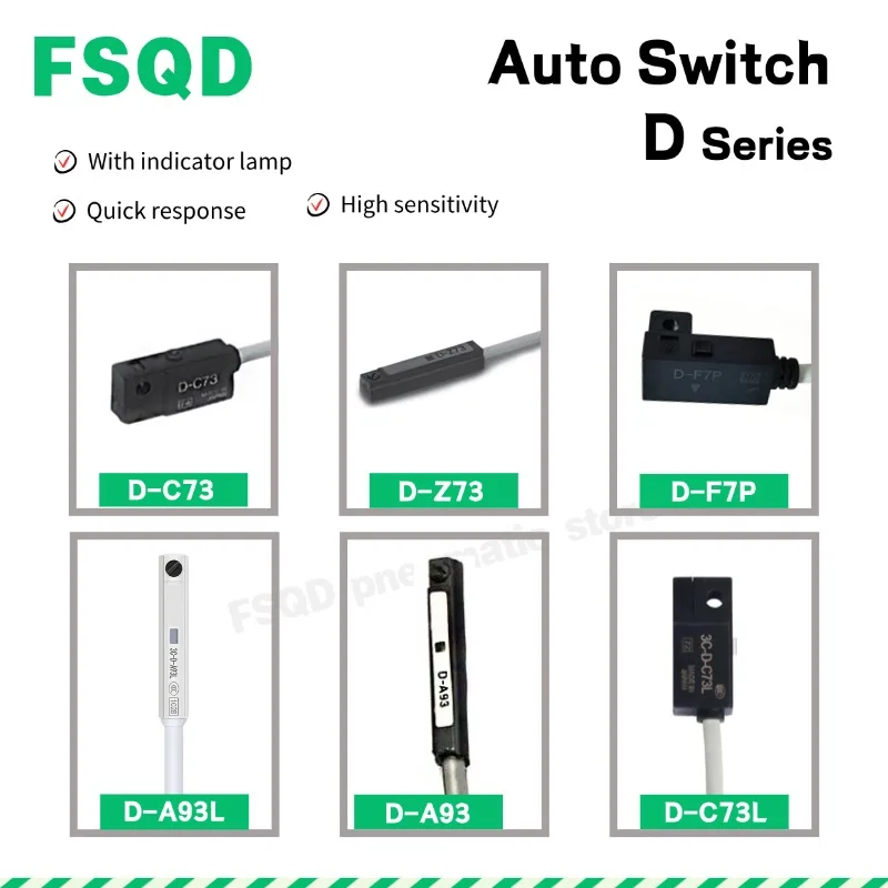 The New D-A93/A93L/A93SAPC/Z73SAPC/C73SAPC/H7A1 D-A96 D-F7PL Magnetic Induction Switches Sensors Pneumatic Components