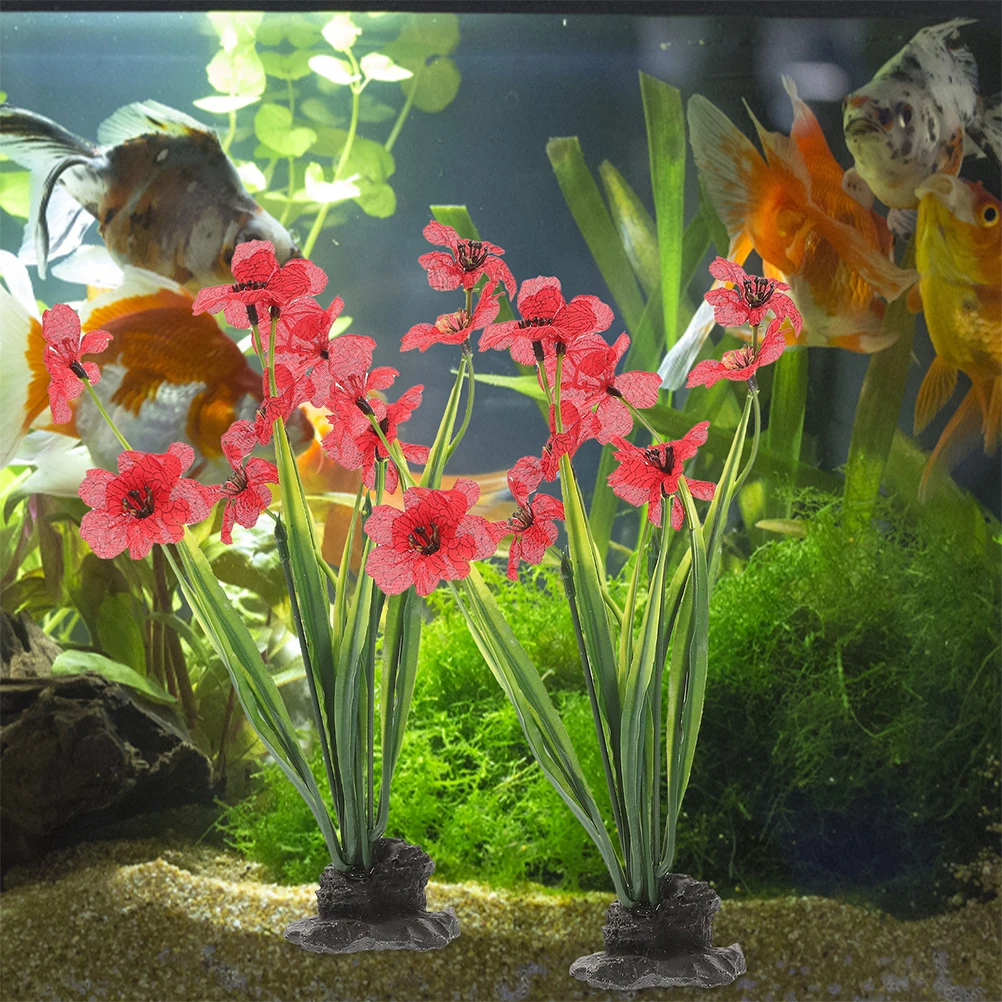 

3 Pcs Fish Tank Aquatic Plants Decoration Realistic Plastic Aquarium Fake Plants Scenic Effect Durable Landscape Accessories