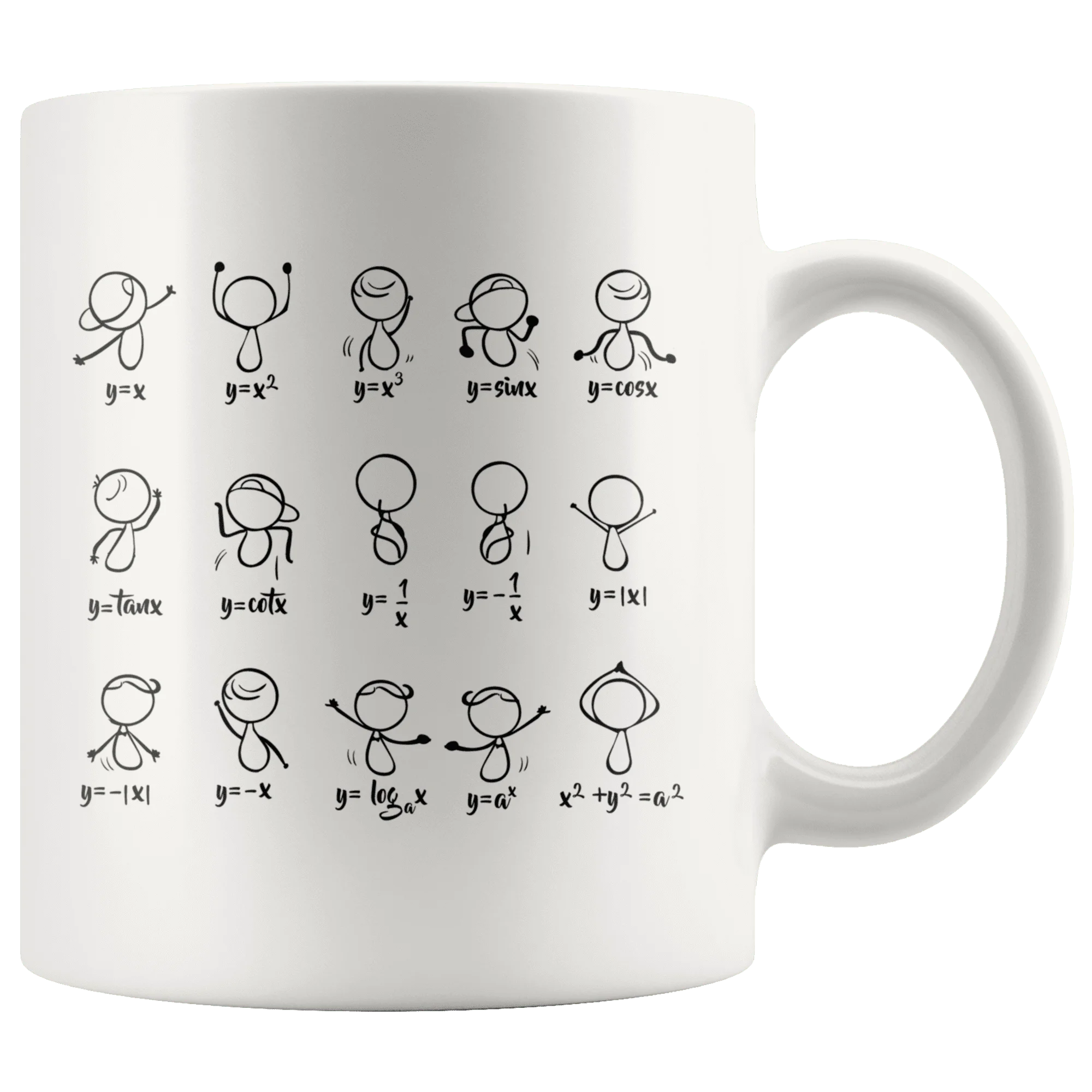 Taza de café divertida de 11 oz con diseño de danza algebraica, regalo humorístico para profesores de matemáticas