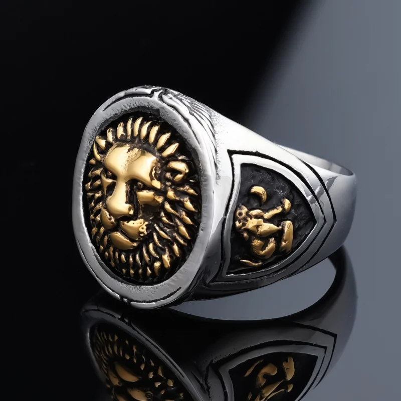 

Медный позолоченный кулон в европейском и американском стиле, уникальный и эффектный, с изображением головы льва, художественный дизайн, в наличии для трансграничной торговли.