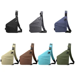 Mens Fashion Chest Bag Travel Crossbody Bag Large Capacity Simple Sling Bag Anti Theft Bag Ergonomic Mini Shoulder Bag