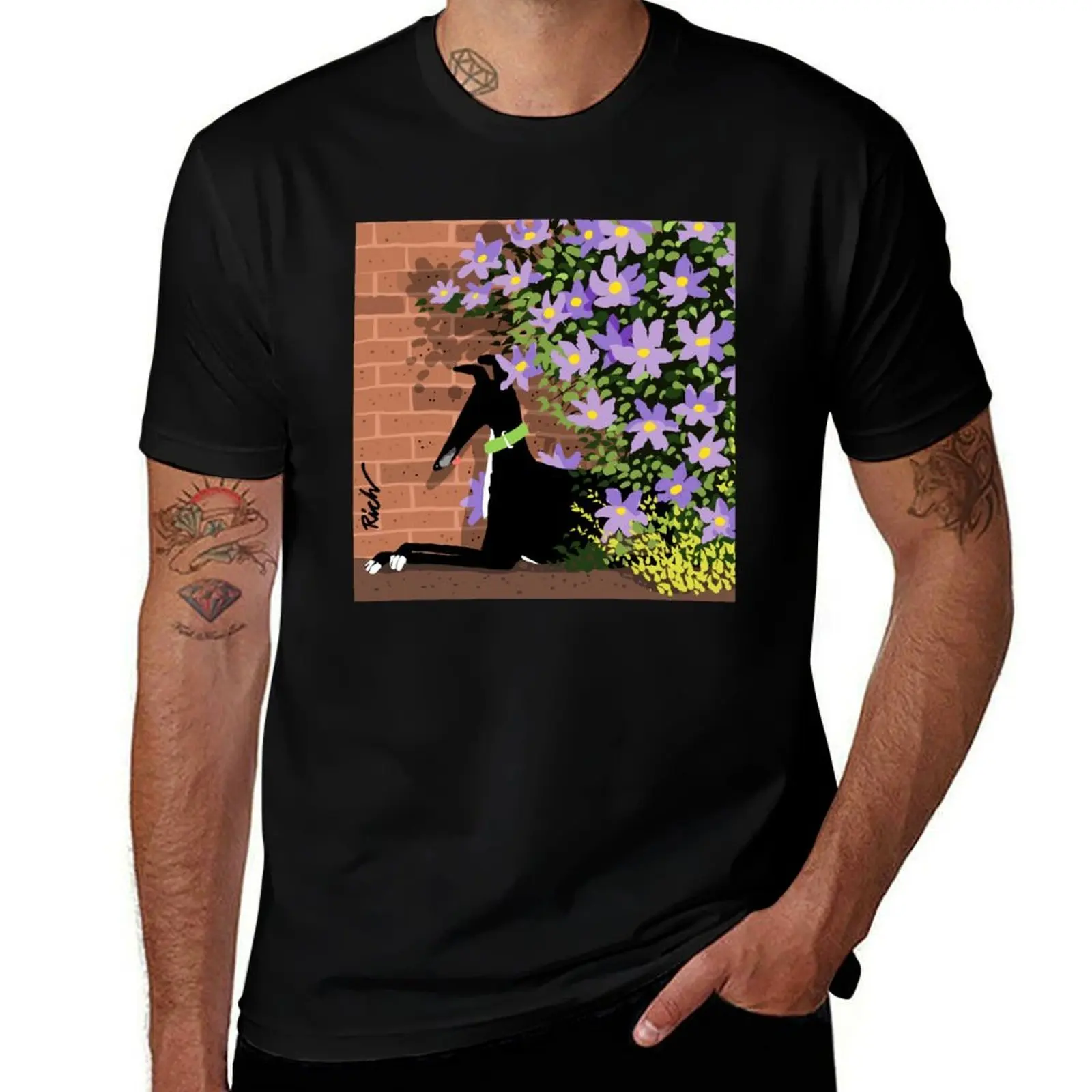 

In the Shade of the Clematis T-Shirt men t shirt cotton 100% man tshirt T-Shirt
