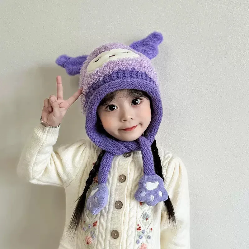 الشتاء الطفل قبعة الكورية نمط دافئ للجنسين الاطفال Packable رئيس قبعة لطيف الكرتون الأطفال أفخم قبعة حماية الأذن