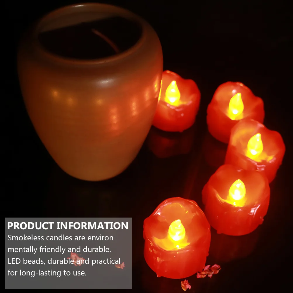 

12Pcs Halloween LED Candles Simulation Lights Warm Light Decorations Halloween LED Candles Display Lights