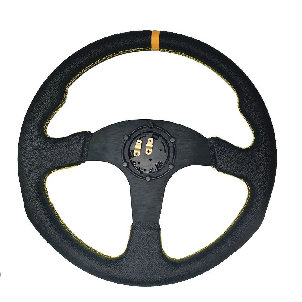 Universal 14inch 350mm Racing Steering Wheel Auto Steering Wheel Sport leather Steering Wheel With Logo