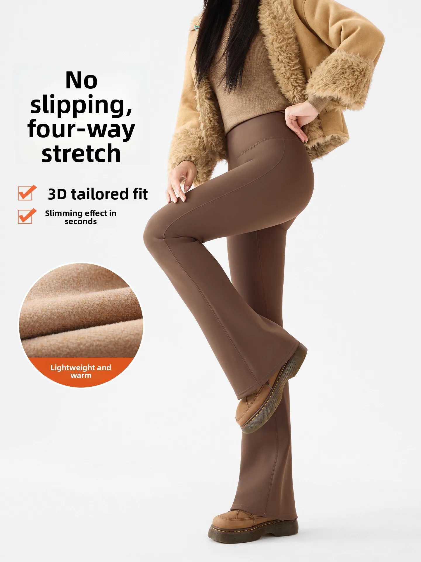 تمديد Fce اصطف مايكرو متوهج اليوغا السراويل النسائية 2025 جديد الخريف الشتاء ملابس خارجية عالية الخصر الصالة الرياضية السراويل arkskin Flar...