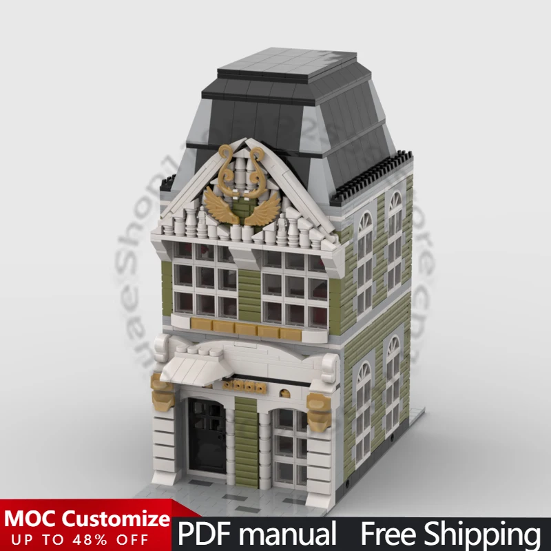 1860 PCS Building Brick Modular House #2 MOC Customize Modular Building Block Design Simple Popular Brick DIY Festival Toy Gift