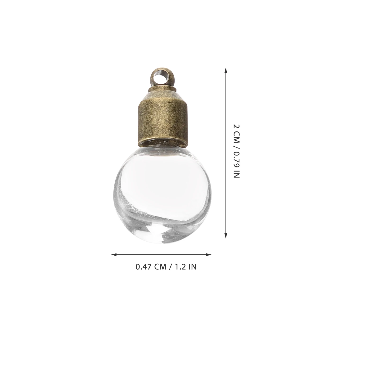

10 Pcs Glass Ball Pendant Clear Hollow Wishing Bottle Charms Mini DIY Bracelet Supplies Glass Jewelry Crafts Custom
