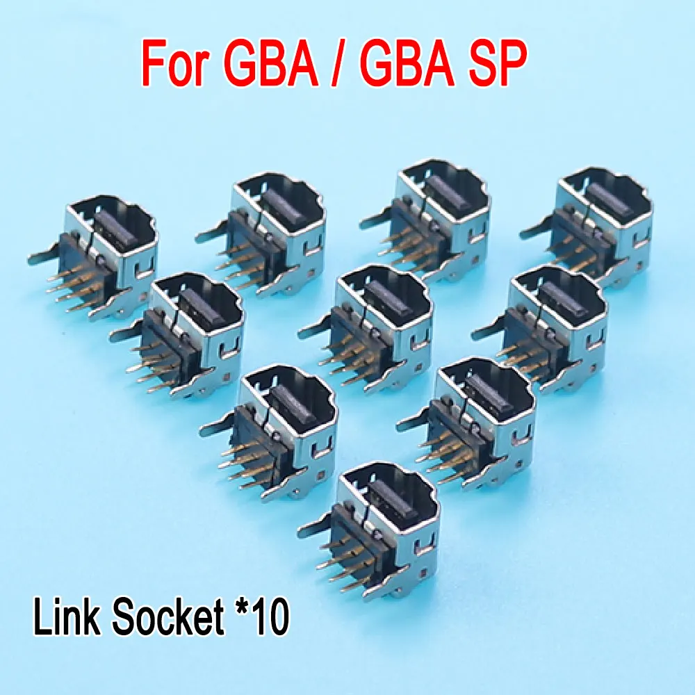 10 PCS For NS GBA Pair Cord Interface Connector Plug Port Jack For GBA SP Universal Interface With Screwdriver Repair Parts