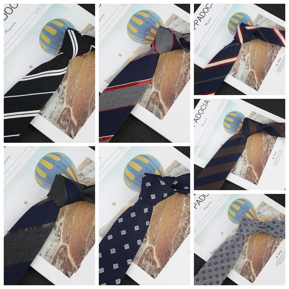 Dasi Bisnis Pria Gaya Inggris Bermotif Cetak, Dasi Jacquard Floral Lembut yang Dapat Disesuaikan, Dasi Rajut Poliester Bermotif Titik dan Garis untuk Pernikahan