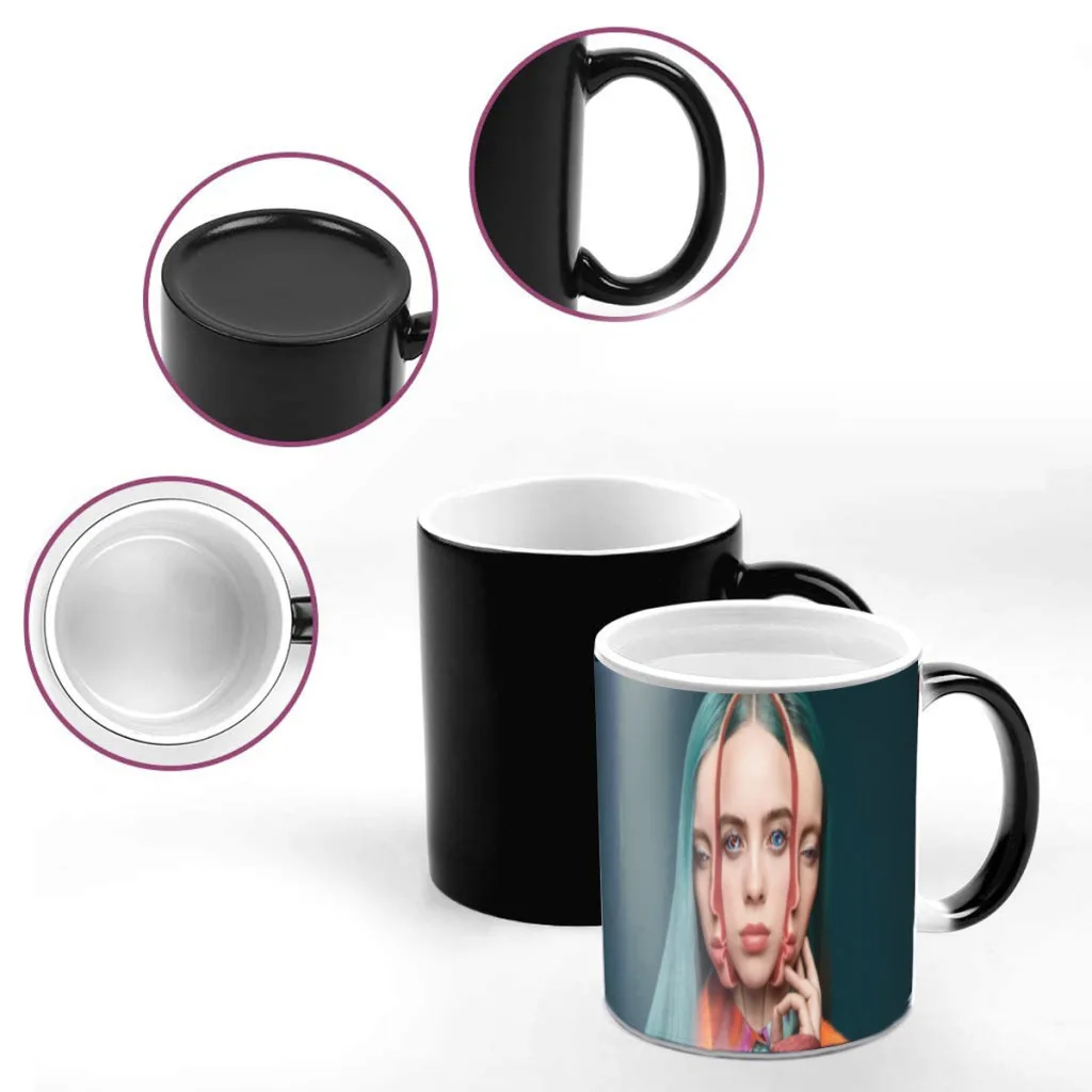 Famous Singer B-Billie Singer One Piece Coffee Mugs And Mug Creative Color Change Tea Cup Ceramic Milk Cups Novelty Gifts