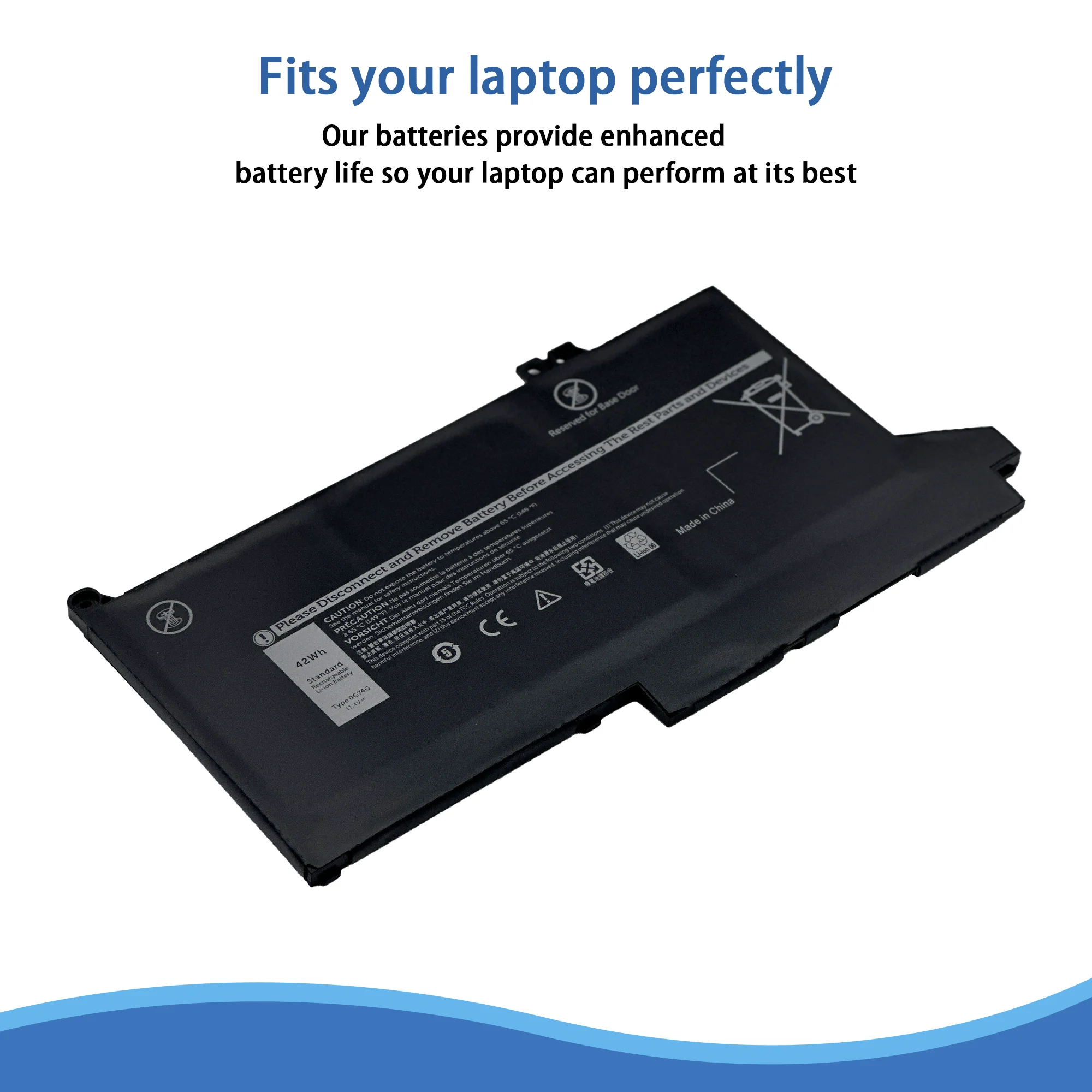Laptop Battery DJ1J0 for Dell Latitude 12 7280 7290 E7280 E7290 13 7380 7390 E7380 E7390 14 7480 7490 E7480 E7490 Series 42Wh
