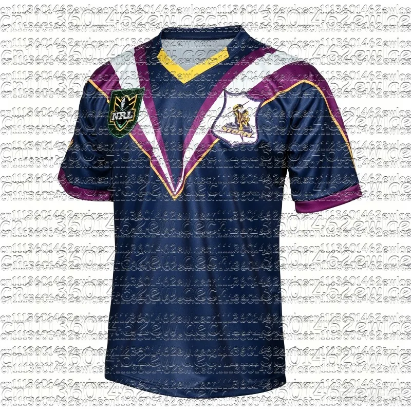 Men Y2K Oversized Loose Retro 1998 Storm Rugby Jersey V-Neck Short Sleeve Summer Sports Game Daily Athletic Tops Kids