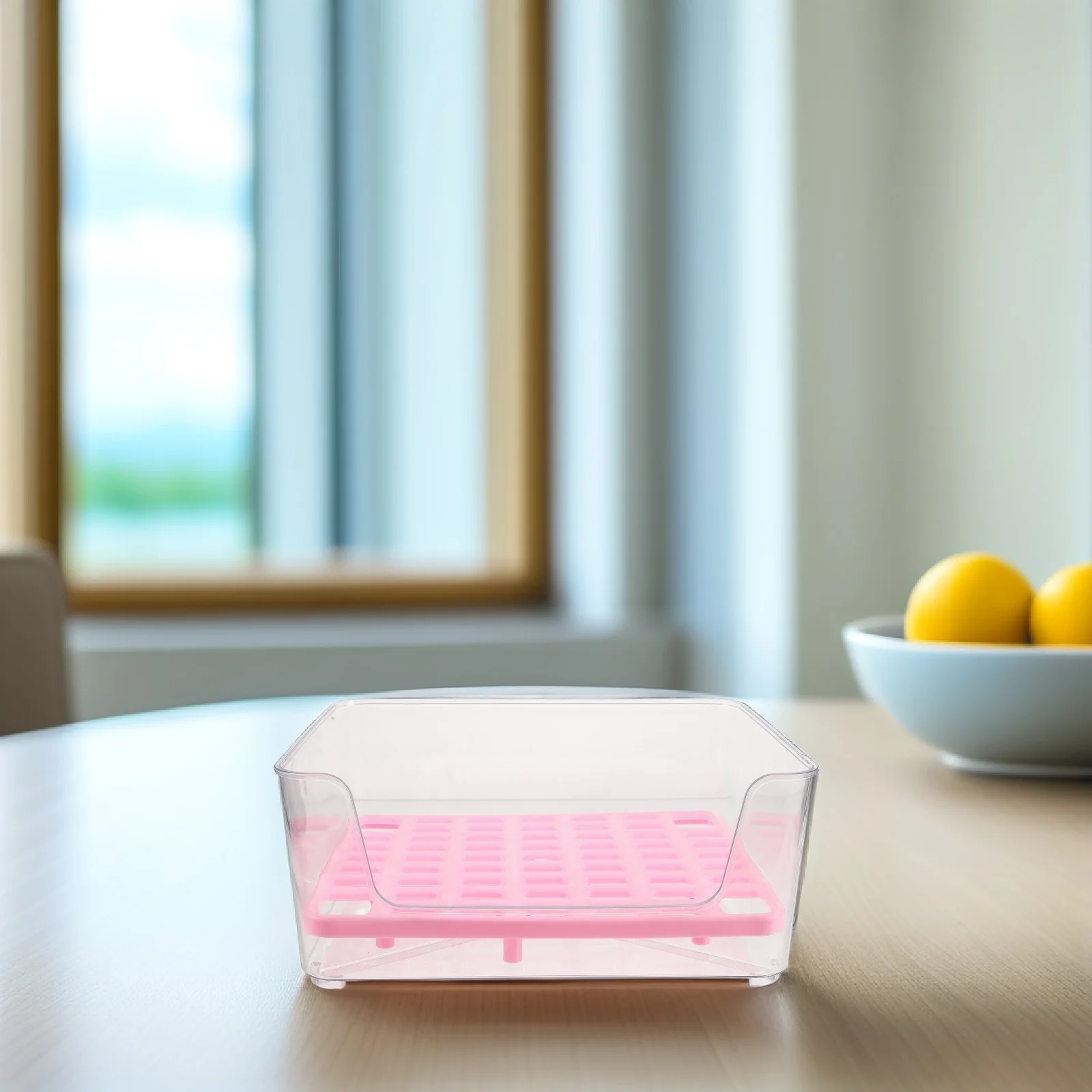 

Pet Potty Portable Toilet Pink Medium Transparent Acrylic High Side Anti Splash Litter Box Cats Easy Monitoring Cleaning Pet