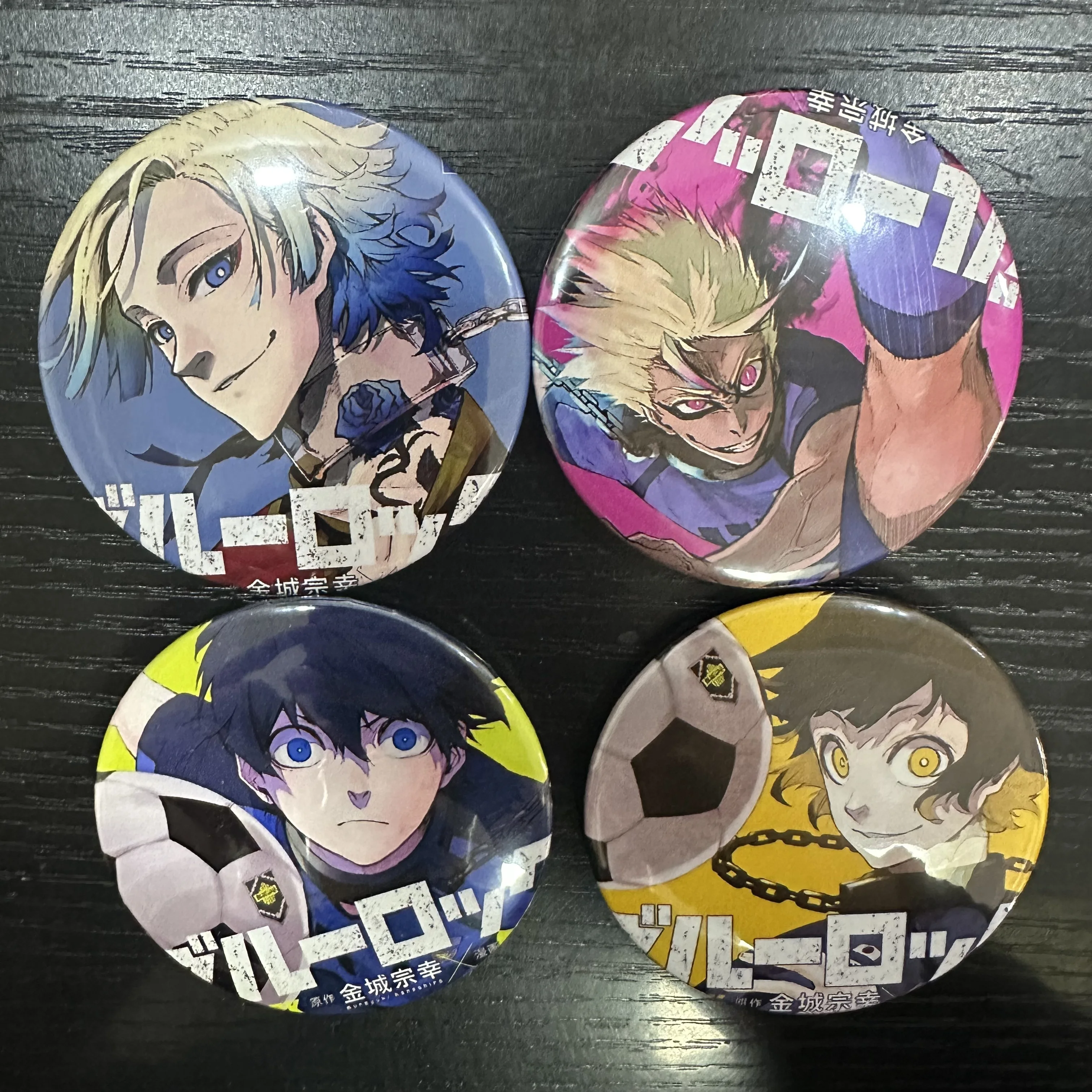 6CM Hot Anime BLUE LOCK Figure Michael Kaiser Shidou Ryuusei Itoshi Sae Cosplay Metal Badge Kawaii Bag Pins Fans Christmas Gifts