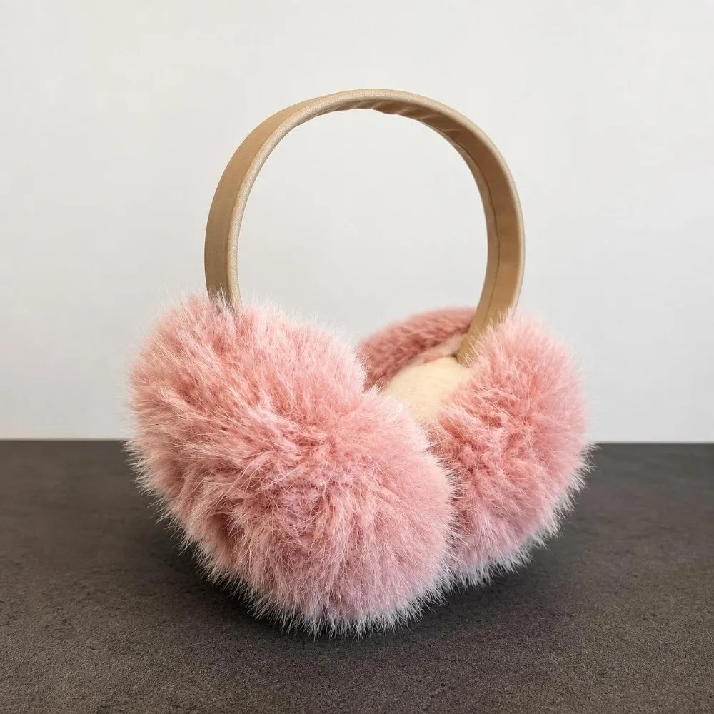 Korean Style Foldable Earmuffs Fluffy Non-slip Winter Earmuffs Warm Thickened Ear Warmer for Men and Women