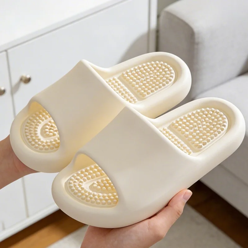 Soft Soles Massage Eva Slippers for Women Bathroom Shower Non Slip Sandals Couples Woman Light Weight Platform Cloud Slippers