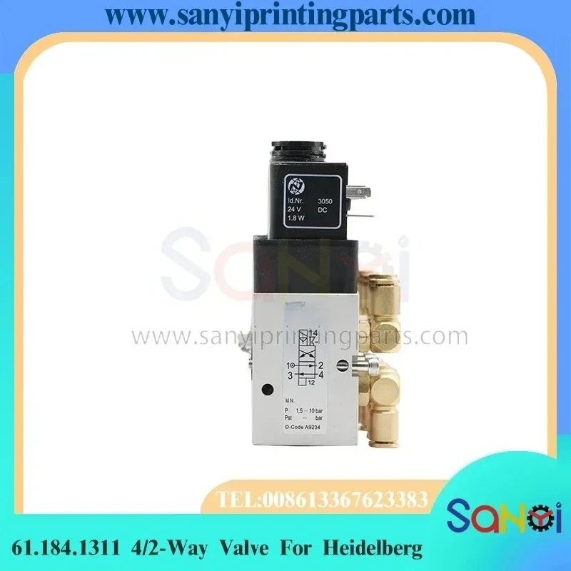 Best Quality 61.184.1311 4/2 Way Valve Connector Bore For Heidelberg SM52 SM74 SM102 Printing Machine Parts
