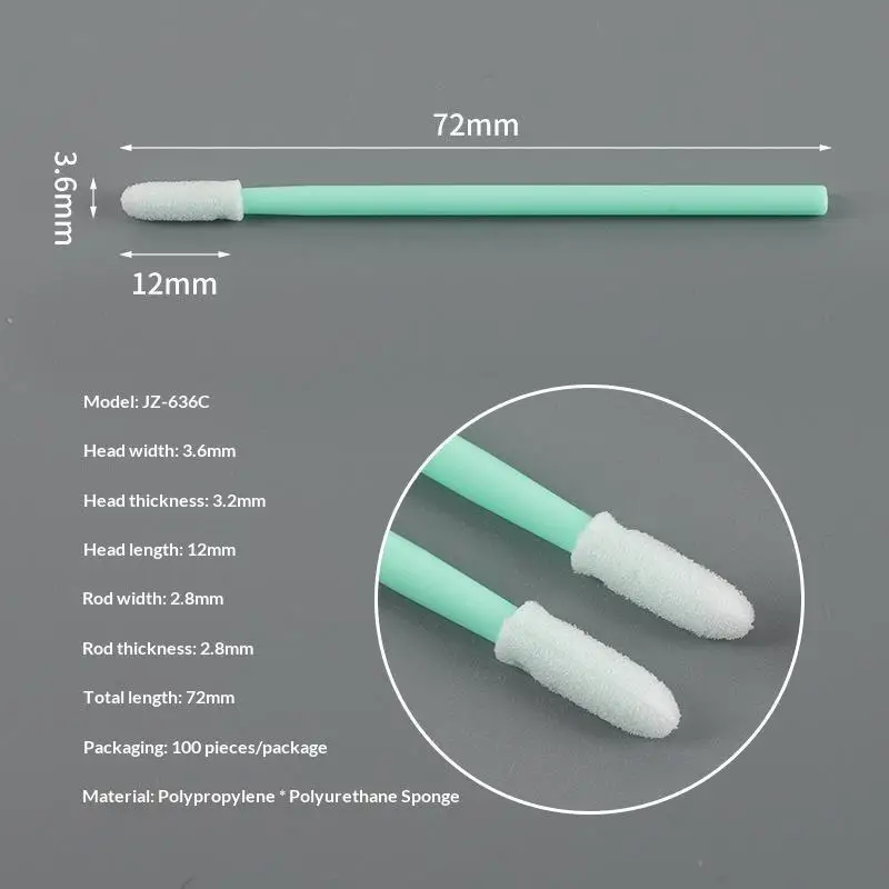 100Pcs/Pack Small Pointed Tips Cotton Micro Swab Anti-static Dust Free Swab Stick For Cleaning Laser Len Protective Window Heads