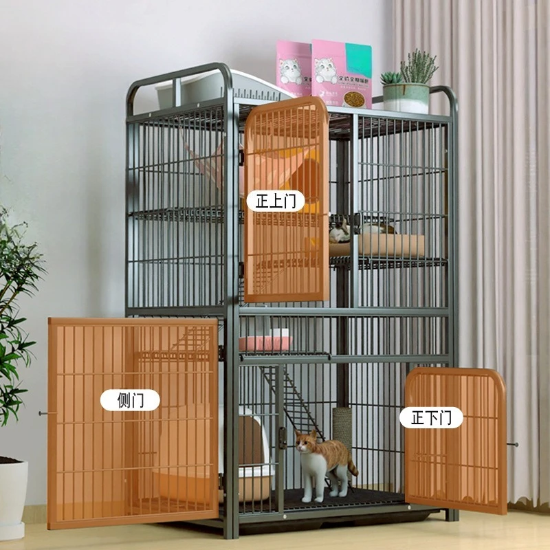 Cat cage Cat villa Indoor household with toilet Integrated free space Cat house Cat house Cat cat nest
