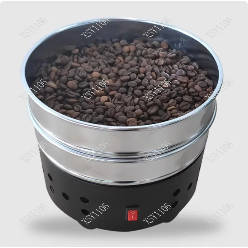 Stainless Steel Coffee Bean Roaster with High Suction Rapid Cooling Radiator 60-Mesh Sieve Chaff Remover for Perfect Brew