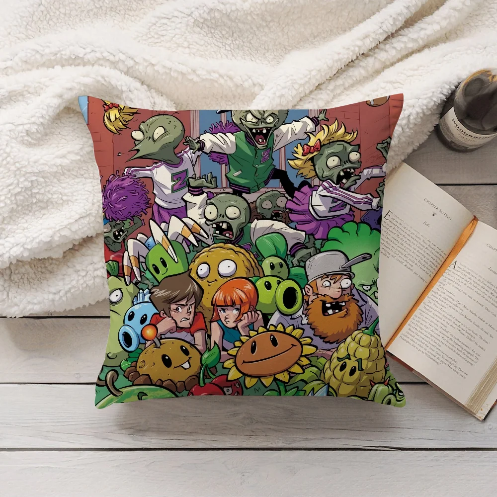 لعبة P-Plants vs. Z-Zombies كيس وسادة ديكور المنزل غطاء وسادة مناسب لغرفة النوم وأريكة مكتب السيارة #5