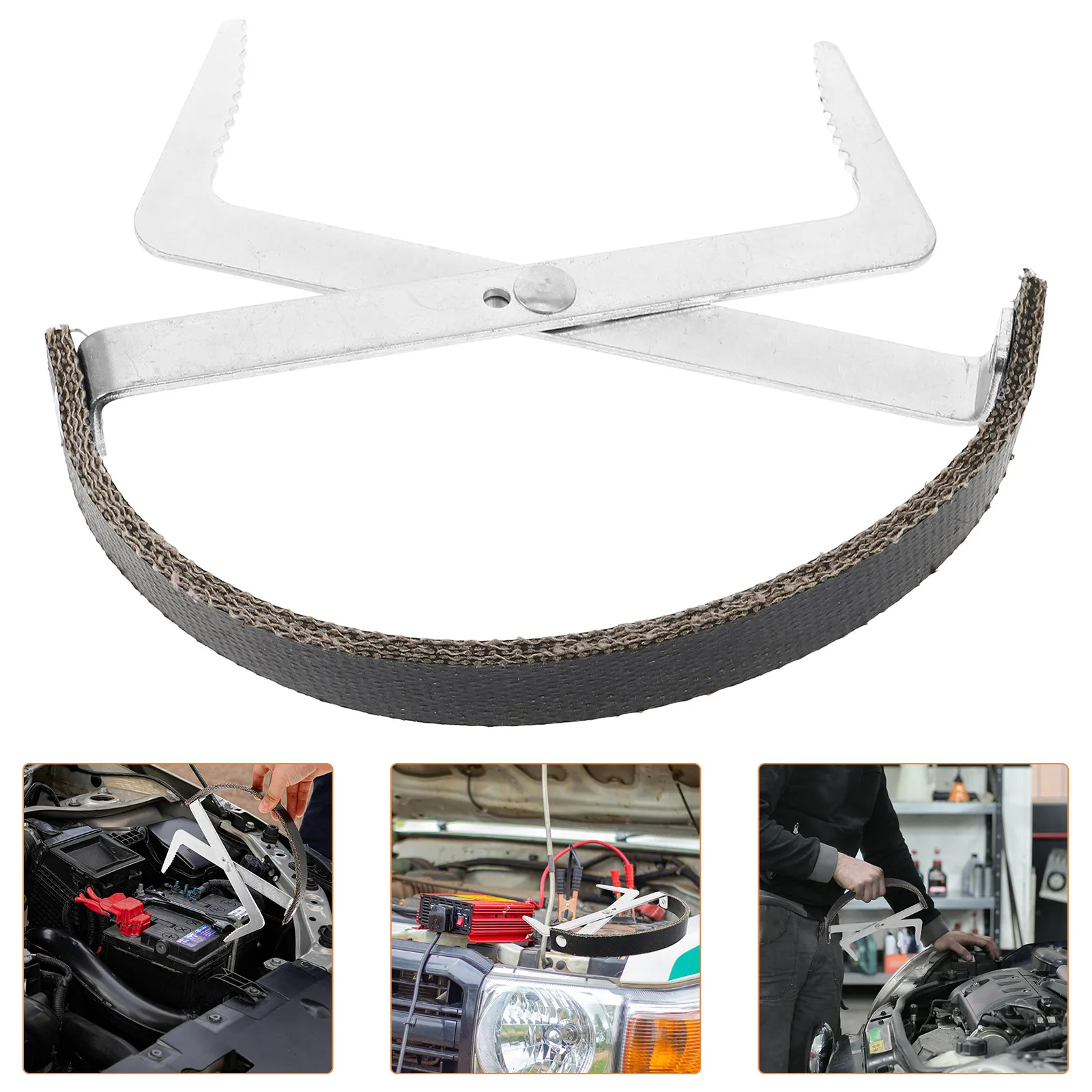 

Battery Handling Tool Heavy Duty Durable Iron Rubber Car Battery Carrier Lifting Strap Anti-Slip Grip Transport Handle