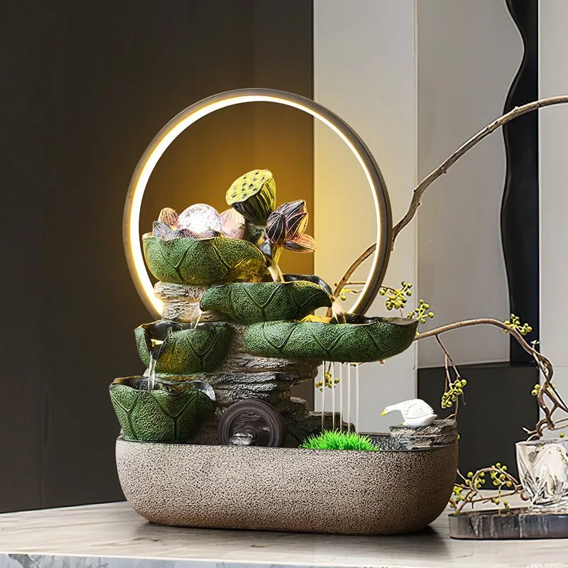 New Flowing Ornaments Circulating Water Fountain Tea Room Living Room Desktop Landscape Design