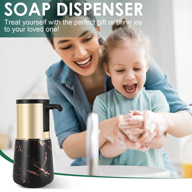 Automatic Soap Dispenser Touchless, Ceramic Liquid Soap Dispense, Hands-Free Dish Soap Dispenser, IPX6 Waterproof