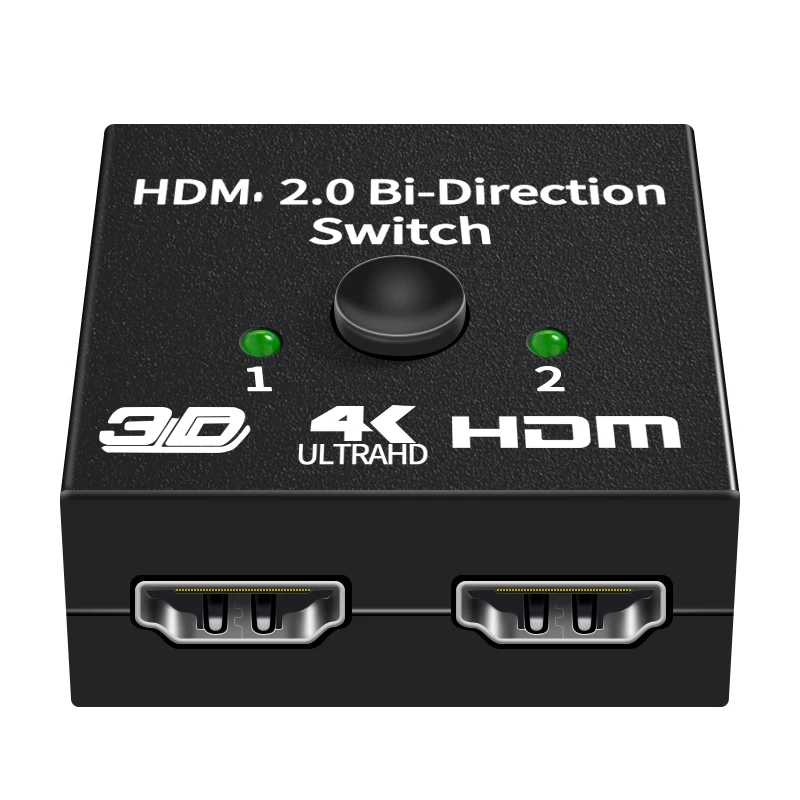 HDMI 호환 분배기 KVM 양방향 스위치, PS4/3 TV 박스 스위처 어댑터용, 2 in 1 Out, 4K, 1x2, 2x1