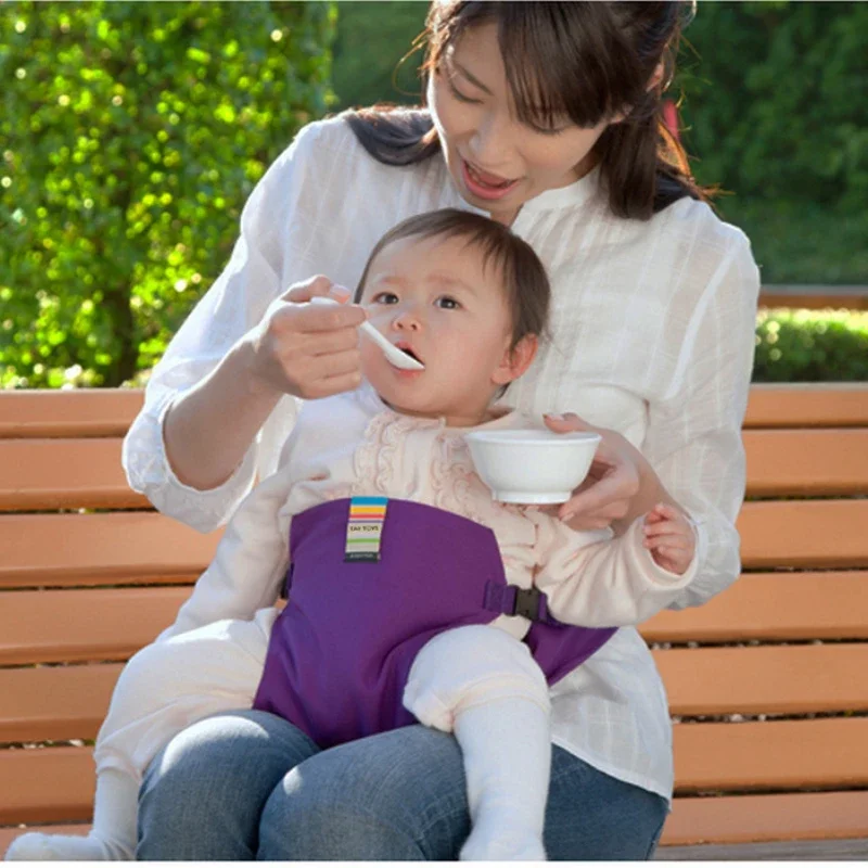 Simple Carrier for Baby Dining Chair Safety Belt Portable Foldable Seat Lunch Chair Seat Stretch Wrap