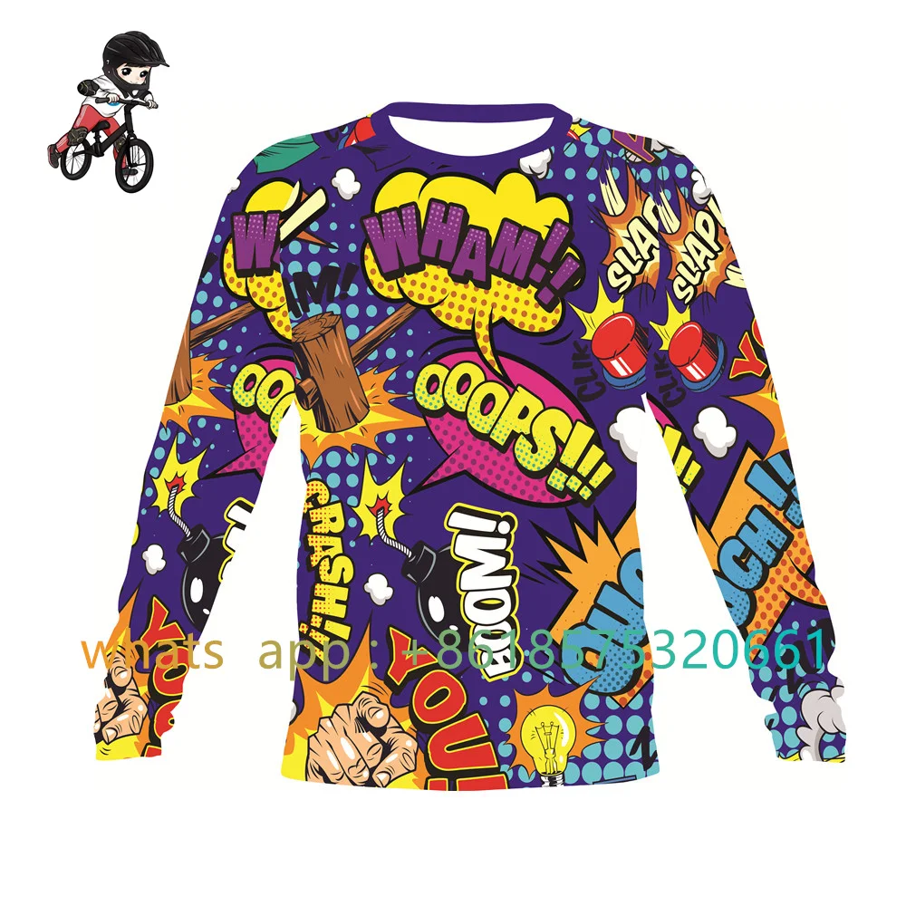 Kids Downhill Jerseys Ciclismo Mtb Offroad Dh Motorcycle Jersey Quick-dry T-shirts Bmx Bike Clothes For Children Ciclismo