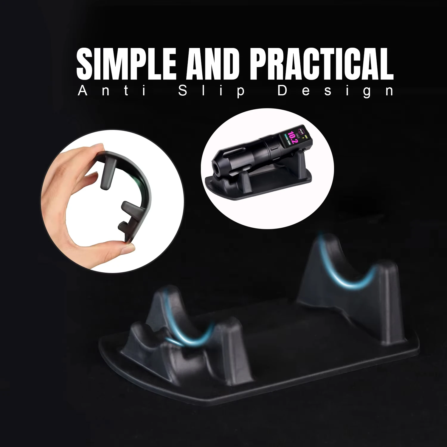Tattoo Pen Holder Silicone Anti Slip Tattoo Machine Stand Rack Silicone Tattoo Machine Pen Holder Tray Rest Tattoo  Accessories