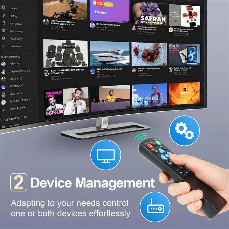 【Livraison Rapide】Big Button Universal Remote For Seniors, Elderly-2-Device Control, Learning Functions, TV, DVD, Streaming Read