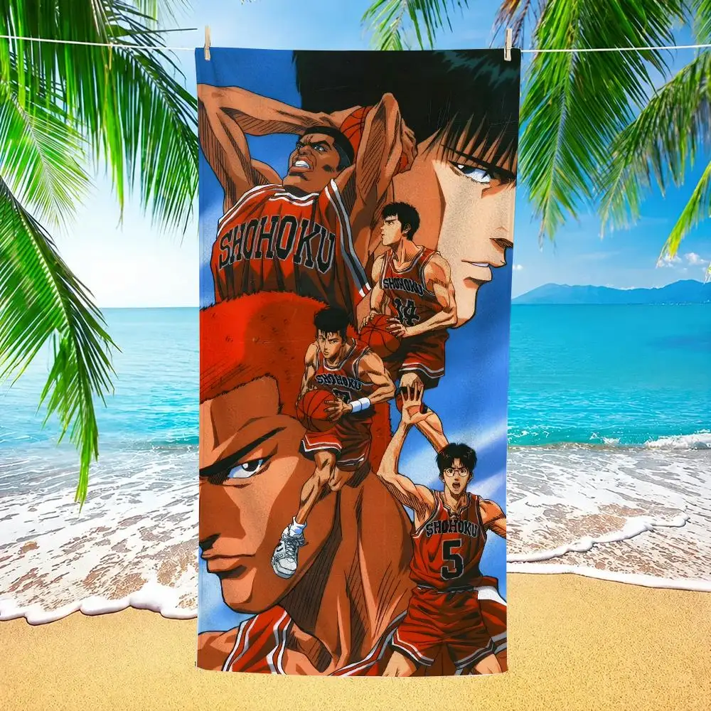 S-Slam Dunk Towel Beach Towel Quick Dry Absorbent Bath Towel For Swimming Gym Camping Outdoor Sunbathing