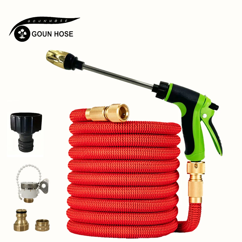 

GOUN HOSE Garden Hose Water Gun Pipe High-Pressure Car Wash Spray Nozzle Home Telescopic Hose Hose Foam Set Garden Watering