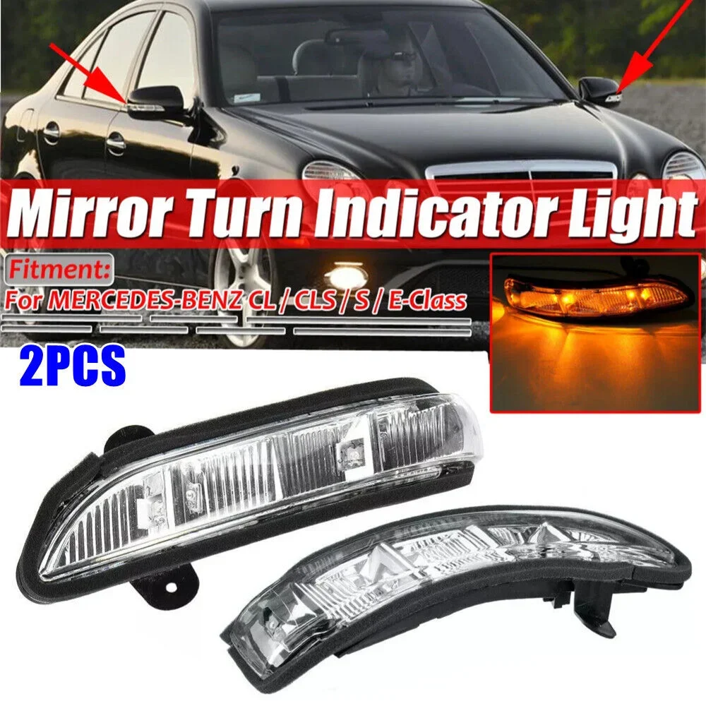 For Mercedes W211 W221 W219 W216 Car Door Rearview Turn Signal Light Side Mirror Indicator Lamp Marker A2198200521 A2198200621