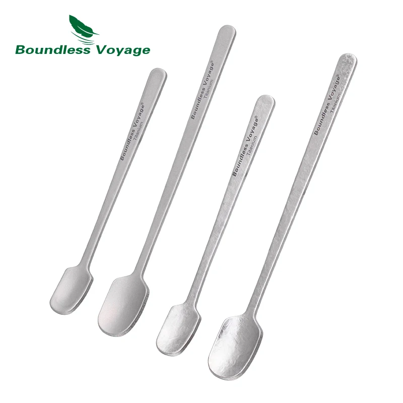 Mini cuillère à café en titane Voyage sans limites, cuillères à expresso, cuillère à café, ustensiles de cuisine polis, vaisselle, lavable au lave-vaisselle Ti1133T-34T