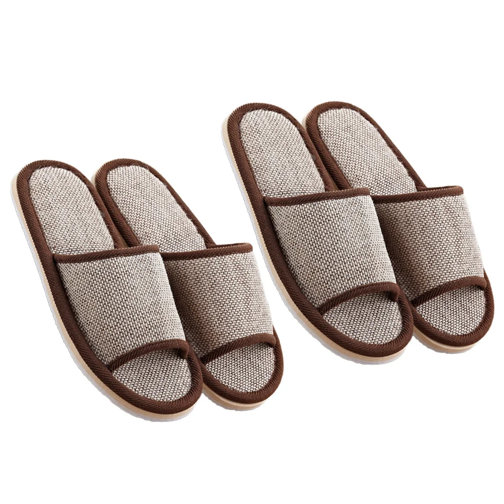 2Pairs الصيف إيفا النعال 29 سنتيمتر المضادة للانزلاق القطن الكتان خفيفة الوزن دش النعال المنزل غير مقاوم للماء إيفا باطن #3