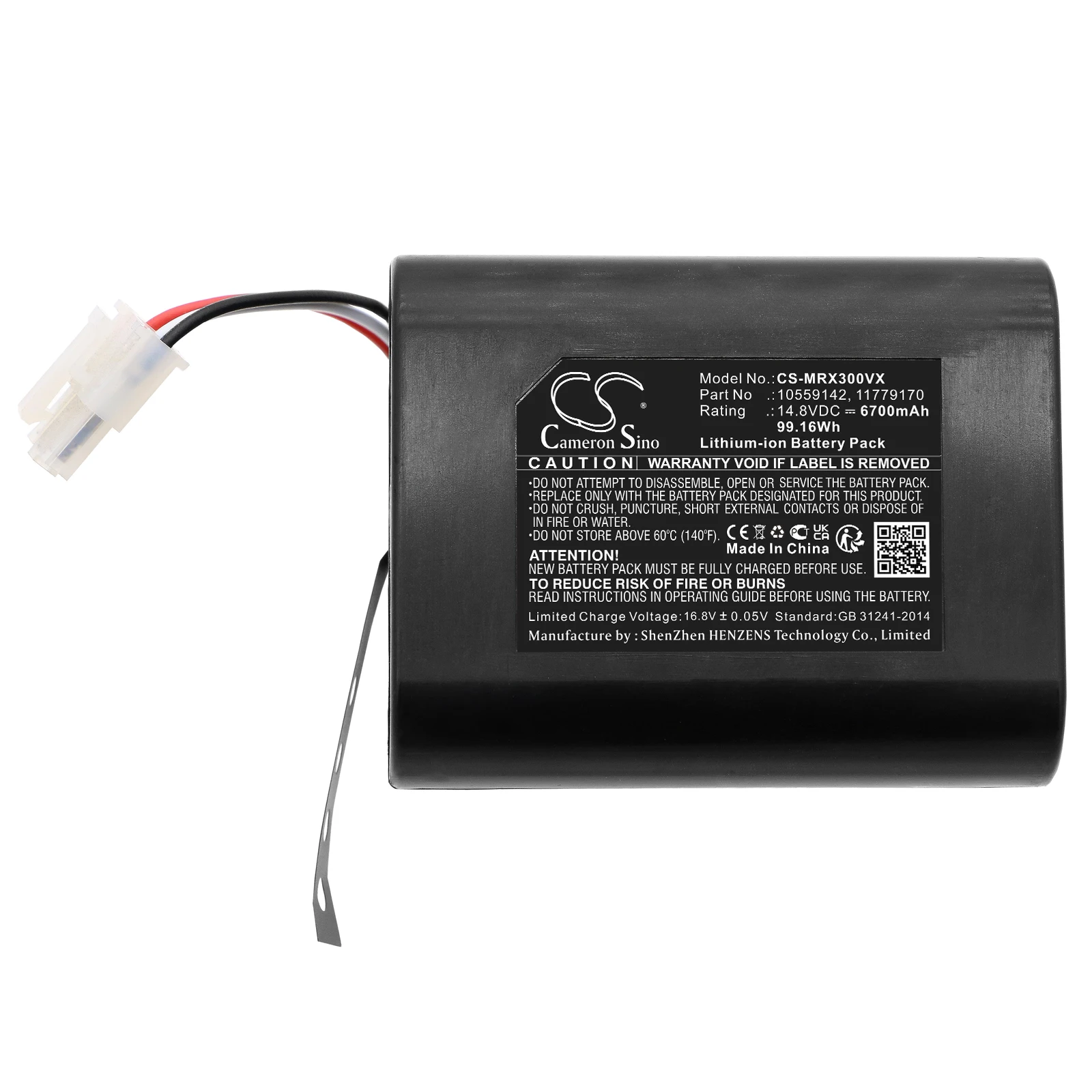 

Li-ion Vacuum Battery for Miele, 14.8V, 6700mAh , Compatible Models: Scout RX2, Scout RX3