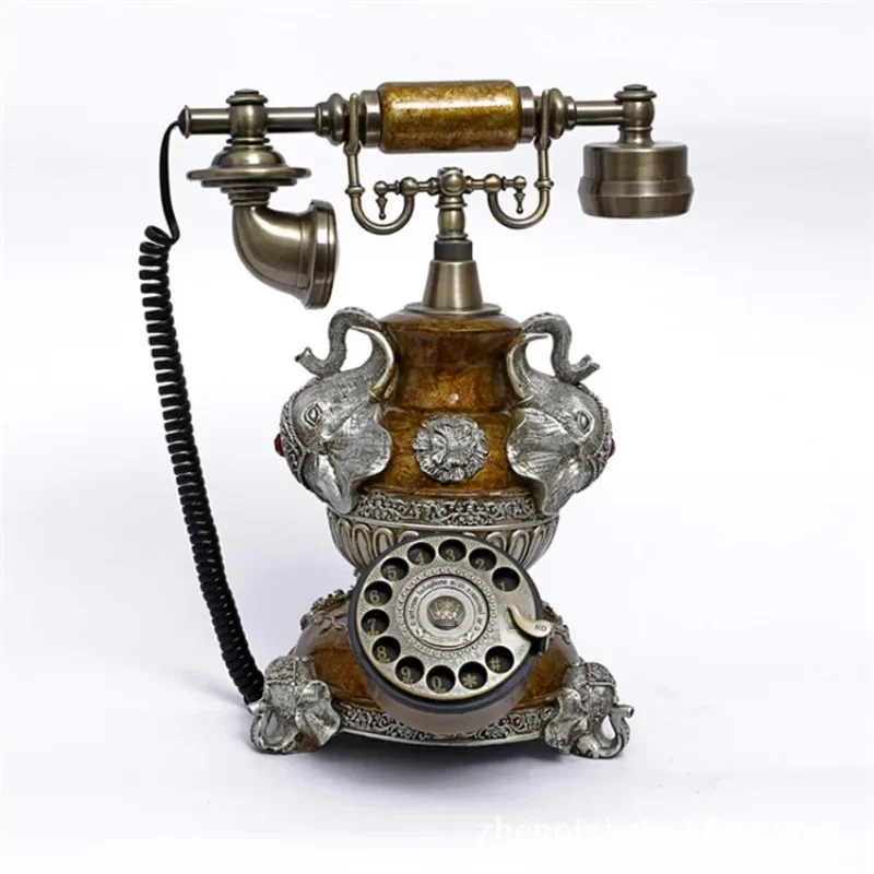 Vintage Telephone Antique Turntable and Landline Are Suitable for Homes Offices Hotels and Gifts