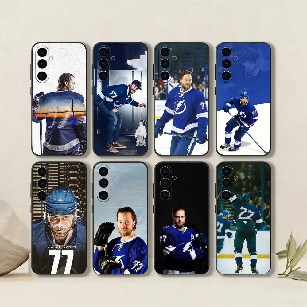 Funda para teléfono deportiva Victor Hedman-Switzerland-Defender-Ice Hovkey para Samsung Galaxy A73,A72,A71,A70,A53,A52,A51, otros, color negro suave